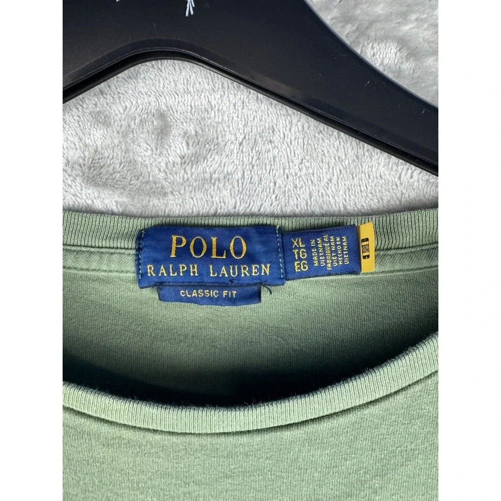 Polo Ralph Lauren Classic Fit Logo Spellout T-Shirt Green Mens XL